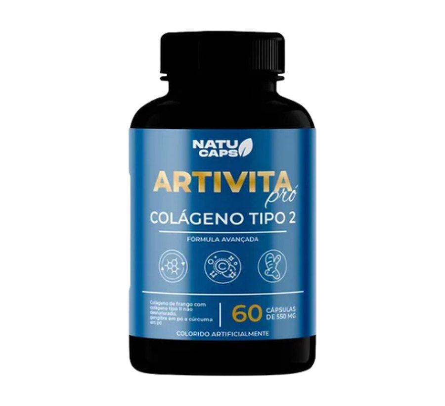 Pote do Artivita Pro Colágeno Tipo 2 com 60 cápsulas